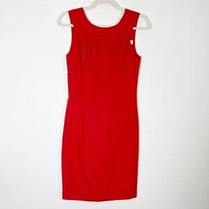 Trina Turk Sheath Dress Womens Size 4 Red Orange Sleeveless